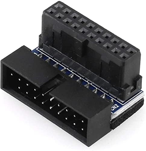TheCoolCube USB 3.0 19-pinski / 20-pinski Adapter za muški i ženski produžetak 90 stepeni, 2kom)