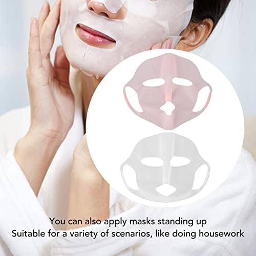 4kom silikonsko pakovanje za lice, hidratantna maska za višekratnu upotrebu poklopac silikonske maske za lice za foliju maska sprečava isparavanje