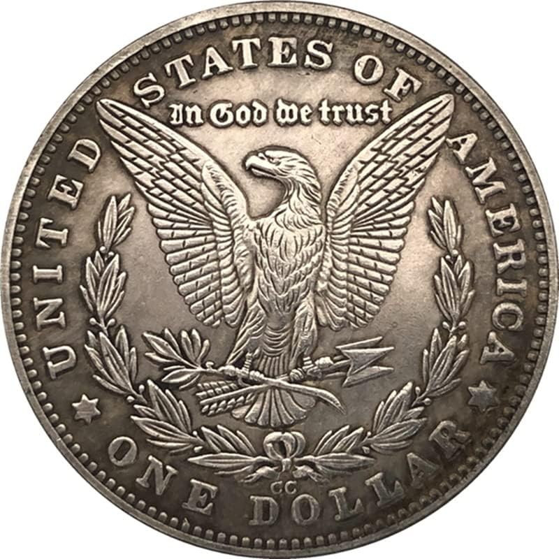 Qingfeng 38mm Antique Silver Dollar Coin American Morgan Tramp Coin 1878cc Craft # 74