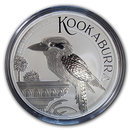 2022 P AU 1 kilogram australijski srebrni kookaburra papirnati novčić sjajan je nevjernut sa potvrdom o