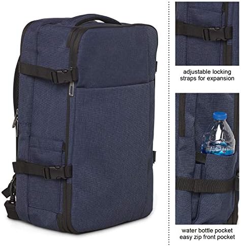 Xelfly - Ruksak za prtljag za prijenosnog računala - Proširiva ručni ruksak za nošenje za nošenje odgovara 17 laptop