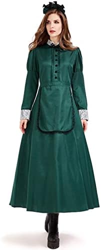 Ženska haljina za Noć vještica, ženske Vintage Srednjovjekovne haljine dugih rukava Cosplay Party Maid Costume
