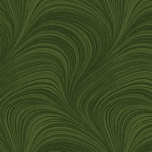 Tekstura talasa~šumsko zeleno-pamučna tkanina iz Benartexa pored dvorišta, Multi, 44 inča