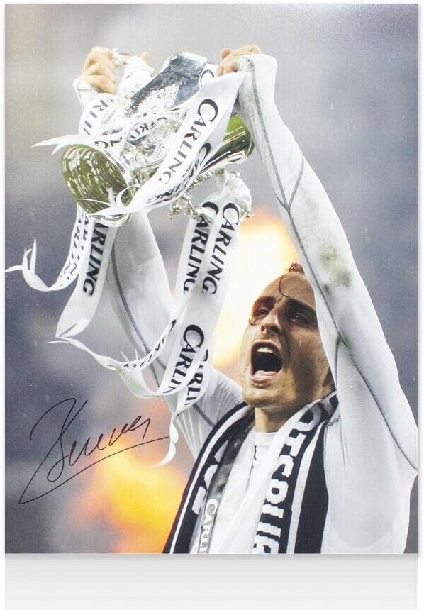 Dimitar Berbatov potpisao fotografiju Tottenham Hotspur - Pobjednik Carling Cupa - autogramirane nogometne fotografije