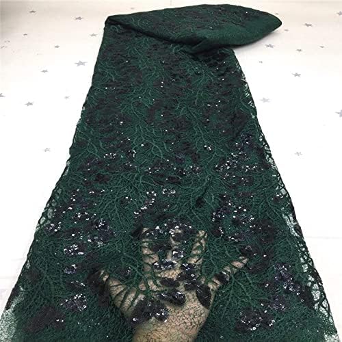 Sfabric Crna Afrička čipkasta tkanina Organza Francuska mreža za vezenje 3d šljokice til čipkasta tkanina za nigerijske haljine Nigerijska čipkasta tkanina za šivanje haljine Odjeća šivaći materijali tkanina