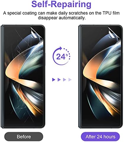 Fabunor TPU zaštitnik ekrana kompatibilan sa Samsung Galaxy Z Fold 4 5G 2022, [prednji & amp; unutrašnji zaštitnik ekrana] [gladak dodir] [montažni pozicioner] [bez mjehurića] [HD Clear] [jednostavna instalacija]
