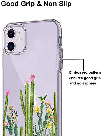 UNOOV Case kompatibilan sa iPhoneom 11 čistom sa dizajnom tankog zaštitnog mekog TPU branik reljefnog uzorka 6,1 inča