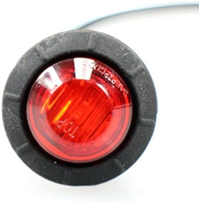 LEDVILLAGE 10 kom 3/4 inča Mini 5 Amber + 5 crveno svjetlo zazor Side marker Indikator Lamp Bullet zapečaćeno
