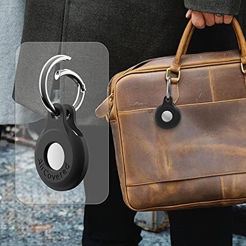 Aircovered 4 paket Air TAG Case sa privjeskom za ključeve Loop Ring Holder kompatibilan sa Apple Air Tags,