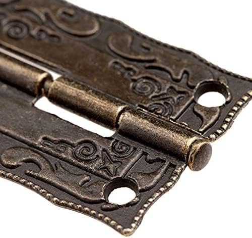 Bienka KFJBX 10pcs 36 * 23 mm željezo Antikni brončani cink Iron ukrasni vijci Vintage drveni nakit kutija