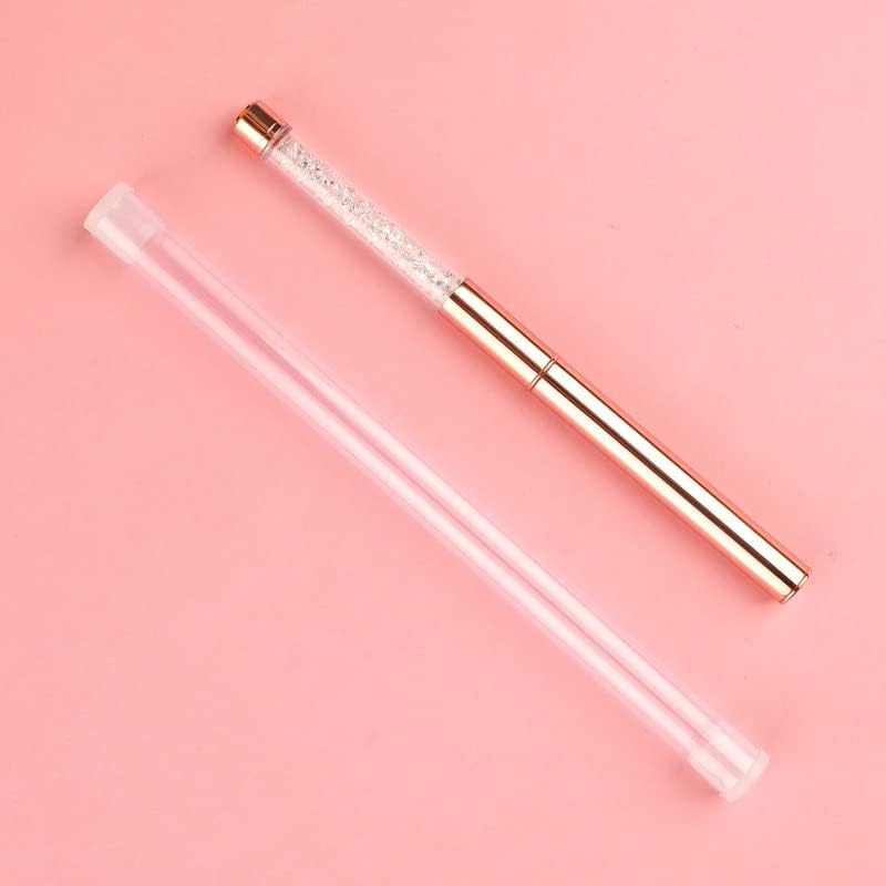 MMLLZEL 9kom / Set Rose Gold nail Art Gel četka Set Pen Nail Art Builder Flat Crystal Painting crtanje rezbarenje