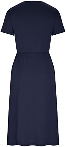 LCZIWO ženske casual haljine 2023 Trendi elegantni čvrsti kratki rukav s kratkim rukavima niz dresure sa