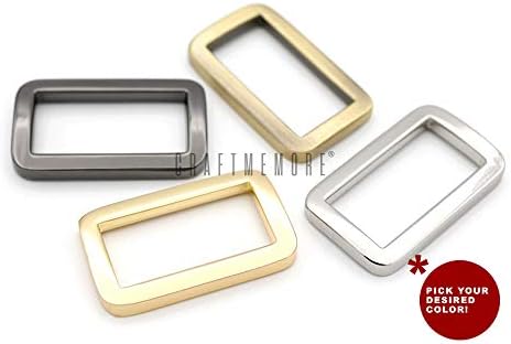 CraftMemore Metal Ravna pravokutna prstena za prstenje za torbu za pojas za pojaseve teške dužnosti kvalitetni