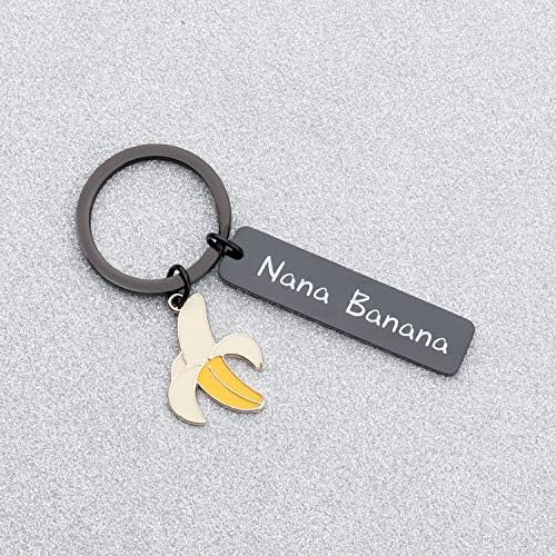Bauna baka privjesak za ključeve ideje Funny Nana Banana privjesak za ključeve baka poklon