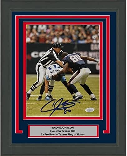 Uokvireni autogramirani / potpisan Andre Johnson Texans 8x10 Fudbalska fotografija JSA COA - AUTOGREG NFL