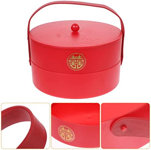 BESTOYARD dekorativna ladica kutija za grickalice Candy Dish 2-slojna kutija za čuvanje kineskih grickalica