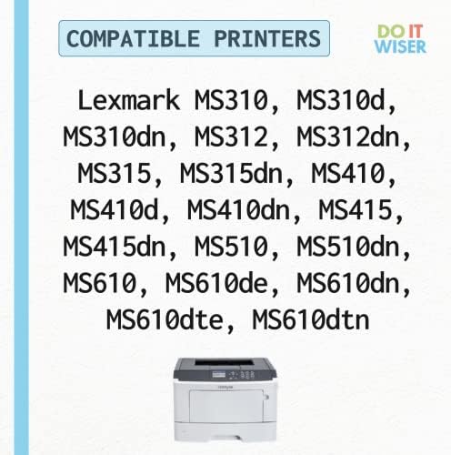 Da li to mudriji kompatibilni štampač Toner zamjena za Lexmark 50f1h00 501h MS310dn MS312dn MS315dn MS410dn