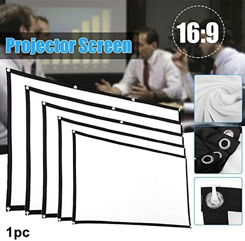 Ekran projekcije DSJ 16: 9 sklopivi projekcijski ekran Prijenosni zavjesa od bijelog projektora 60/72/84/100