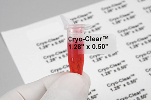 Diversified Biotech CLEAR-170 Cryo-Clear laserska etiketa za upotrebu sa laserskim štampačima, 1.28 Dužina