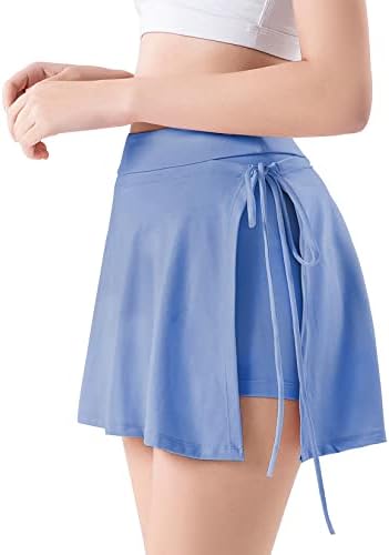 Komorebi sastanke za tenis Skort za žene sa šorctima džepovima za izvlačenje u obliku struka Slit Athletic Golf Skort suknja