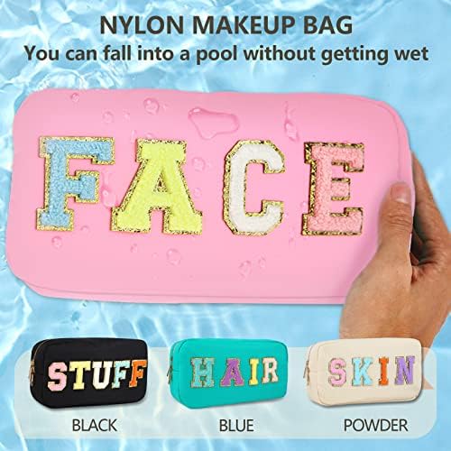 4kom najlon Zipper vodootporna Preppy torba za organizatore šminke Set - kozmetička torbica za žene putna