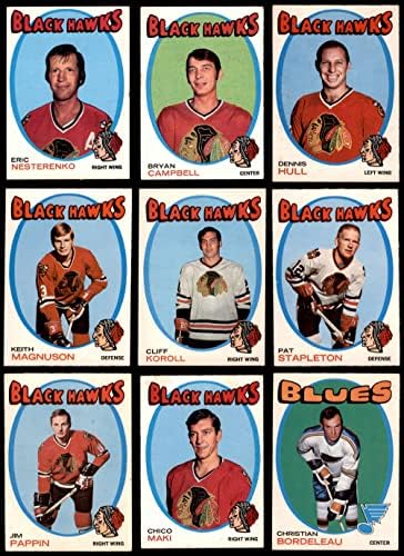 1971-72 O-Pee-Chee Chicago Blackhawks u blizini tima Team Chicago Blackhawks Ex / MT Blackhawks