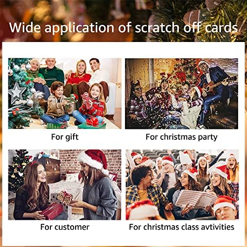 50 Funny Božić Scratch Off kartice za djecu odrasli rad, Holiday Tombola karte poslovne nagrade crteža,