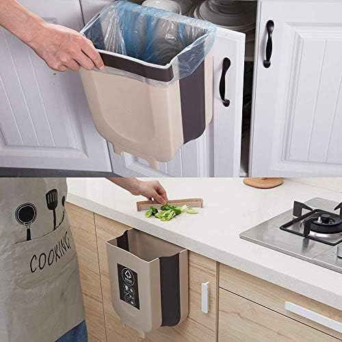 H & amp; Z viseća kanta za smeće za vrata kuhinjskog ormarića, sklopiva kanta za smeće mala kompaktna kanta