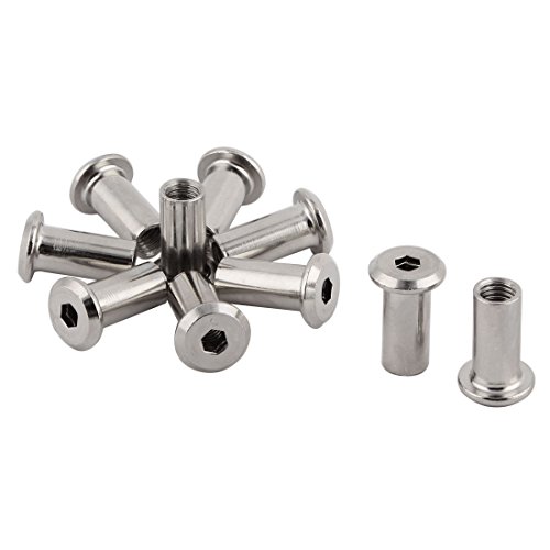 Aexit alloy Steel Nails, Screws & Fasteners Flat Head Inner Hexagon Rivet Nuts 8mm Thread Dia 22mm dužina