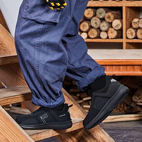 FitVille Wide Work Shoes for Men Composite Toe work Safety Shoes slip-otporne radne patike lagan