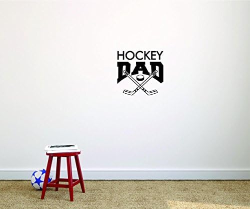 Dizajn sa vinil Moti 2692 3 Decal-Peel & amp; stick zid naljepnica: Hokej Tata sportski otac sin kćer dječak