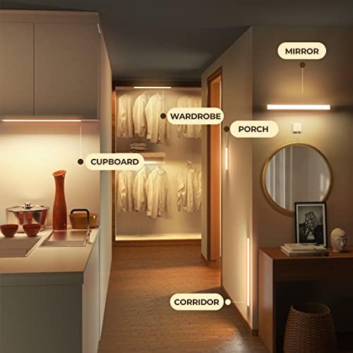 Senzor pokreta pod Counter ormar rasvjeta sa 30 LED bežični USB punjiva za kuhinju, ormar, ladica-Bijela