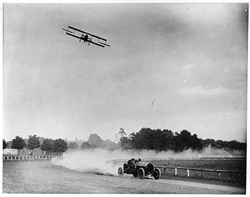 HistoricalFindings fotografija: trka,Lincoln Beechey,Barney Oldfield,1912,avion & automobil,automobil, trkačka staza
