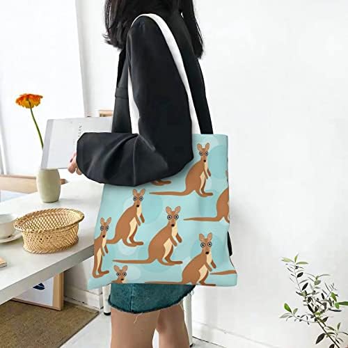 EWMAR Funny za Kangaroo Zoo Platnena torba za kupovinu, udobna i lagana, pogodna za šoping putovanja, veličina