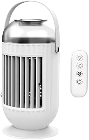KLKCMS Desk Prijenosni hladnjak ventilatora klima uređaja, 2 nivoa podešavanja atomizacije, bijeli sa daljinskim