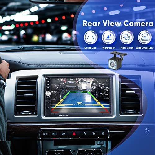 Double Din Car Stereo kompatibilan sa Apple Carplay i Android Auto, 7-inčni HD dodirni ekran sa glasom,