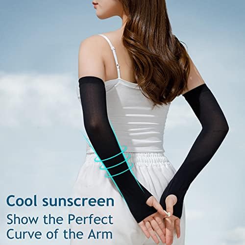 Jusdiqir rukavi za zaštitu od Sunca sa rupama za palac za muškarce i žene, kompresivni UV poklopac za hlađenje, sportski rukav na otvorenom
