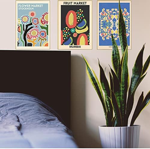 Qpout 9kom cvjetna pijaca Poster Matisse zidna Umjetnost štampa estetski posteri za danski pastelni dekor