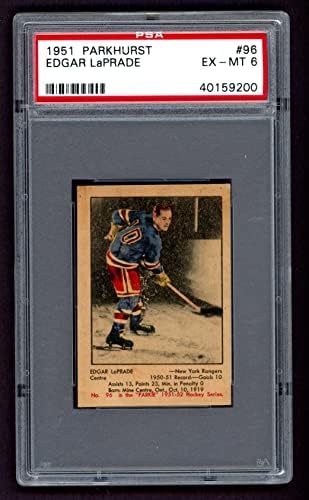 1951 Parkhurst 96 Edgar Lapurde New York Rangers-Hockey PSA PSA 6.00 Rangers-Hokej