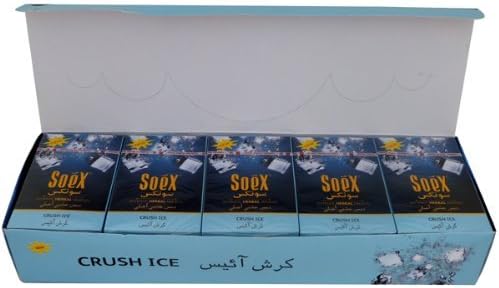 Crush Ice Flavor Soex Hookah Shisha Autentična biljna melasa Potpuna zapečaćena kutija 10 paketa x 50g -