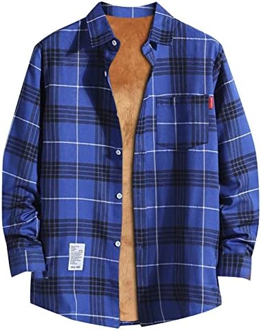PXLoco Quilted jakne Flannel majica jakne za muškarce dugih rukava s dugim rukavima dolje jakne za muškarce