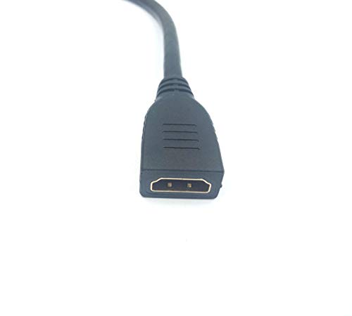 HDMI 2.0 Cord, Haokiang 1ft 90 stupnjeva pozlaćena brzina HDMI muški lijevi ugao do ženskog produžetka kabla