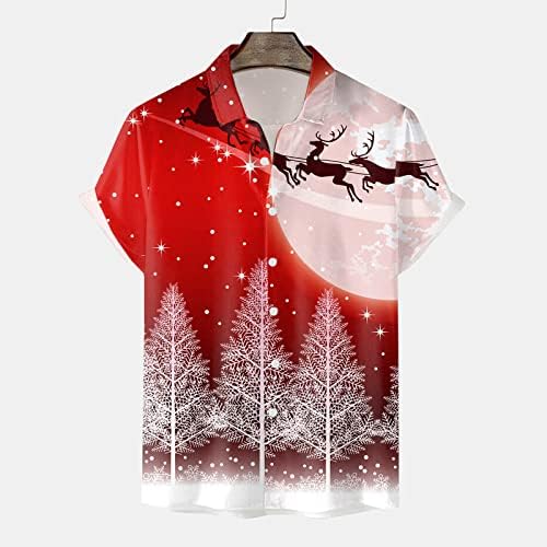 Muškarci Ležerne prilike kratkog rukava Jesen Zimske božićne košulje 3D tiskane majice Moda TOP bluza Kompresijska haljina