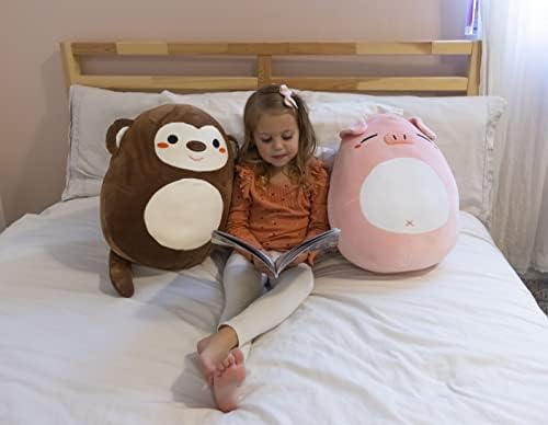 Snuggaboos 17-inčni pyper svinja - velika, ultra mekana plišana jastuka - divna ružičasta guvost igračka