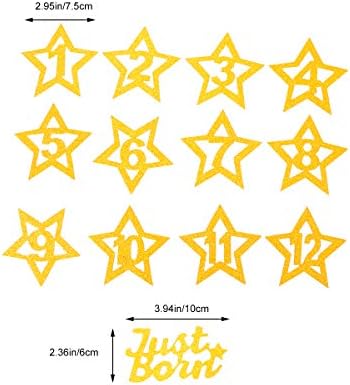 FUNZZY first Birthday photo Banner Creative Baby 12 mjesec photo Flag Milestone Monthly Star Picture Pull