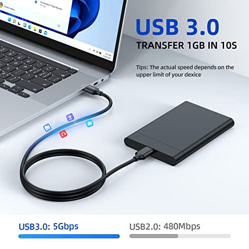 USB 3.0 na Micro B kabl 1 Feet, USB Tip A na Micro B kabl muški na muški sa pozlaćenim konektorom kompatibilnim