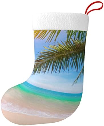 Austenstern Božićne čarape Palm Tropska plaža Dvostrano kamin Viseće čarape