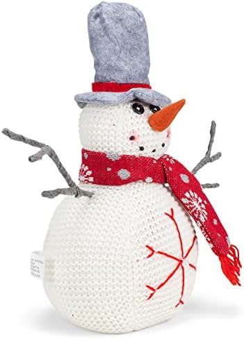 Plišani snjegović sa sivim šeširom