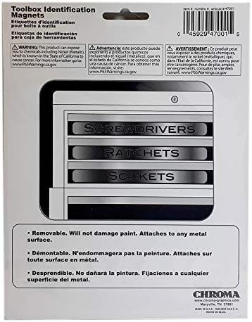 Chroma 47001 Silver Toolbox Magnet Kit - 8 komada