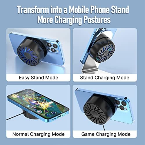 Dtzy Magnetic Wireless Charger Phone Cooler, 15w brzo punjenje kompatibilno sa bežičnim punjenjem radijatora